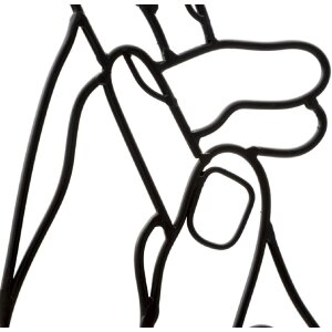 Mauro Ferretti nástěnný panel Simply Hands 40x1x55 cm černý