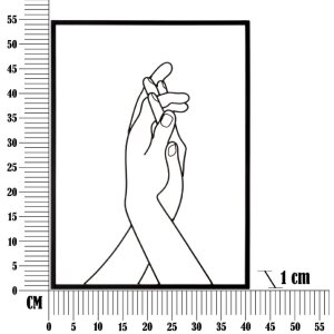 Mauro Ferretti nástěnný panel Simply Hands 40x1x55 cm černý