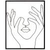 Mauro Ferretti nástěnný panel Simply Face 50,5x1,3x61 cm černý