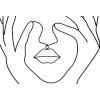 Mauro Ferretti nástěnný panel Simply Face 50,5x1,3x61 cm černý
