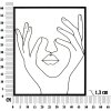 Mauro Ferretti nástěnný panel Simply Face 50,5x1,3x61 cm černý