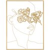 Mauro Ferretti nástěnný panel Golden face 60x1x80 cm zlatá barva
