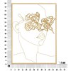 Mauro Ferretti nástěnný panel Golden face 60x1x80 cm zlatá barva