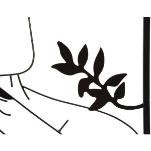 Mauro Ferretti nástěnný panel Elegantní žena 60x1x80 cm černý