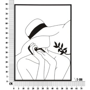 Mauro Ferretti nástěnný panel Elegantní žena 60x1x80 cm černý