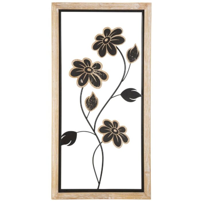 Mauro Ferretti Girish 30x2,5x60 cm hnědočerný nástěnný panel ze železa a MDF desek