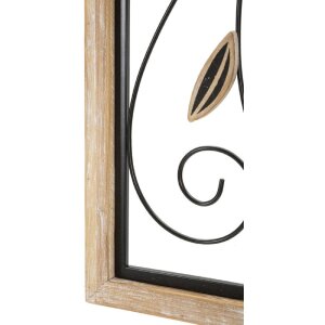Mauro Ferretti nástěnný panel Koman 26x2,5x60 cm hnědý černý