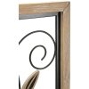 Mauro Ferretti nástěnný panel Koman 26x2,5x60 cm hnědý černý