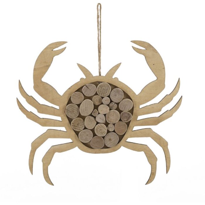 Mauro Ferretti závěsná dekorace krab Příroda 35x2x31 cm přírodní
