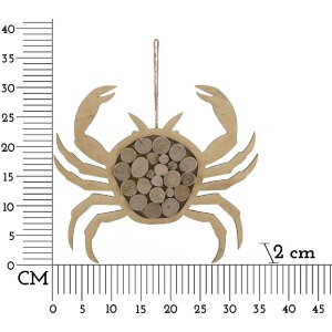 Mauro Ferretti závěsná dekorace krab Příroda 35x2x31 cm přírodní