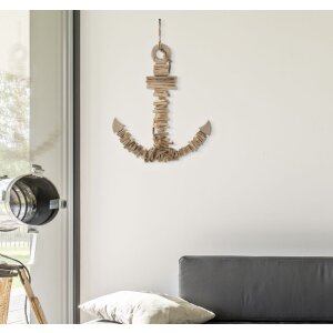 Mauro Ferretti Závěsná dekorace Anchor Nature 39x7x46 cm přírodní