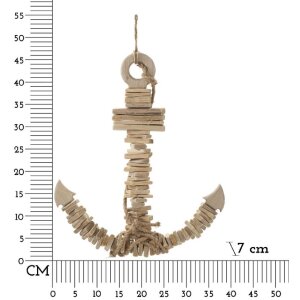Mauro Ferretti Závěsná dekorace Anchor Nature 39x7x46 cm přírodní