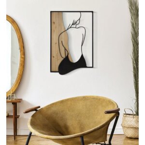 Mauro Ferretti nástěnný panel beauty 60x2x90 cm černohnědý