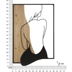 Mauro Ferretti nástěnný panel beauty 60x2x90 cm černohnědý