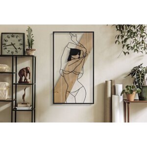 Mauro Ferretti nástěnný panel Strip 50x2x90 cm černohnědý