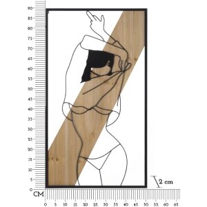 Mauro Ferretti nástěnný panel Strip 50x2x90 cm černohnědý