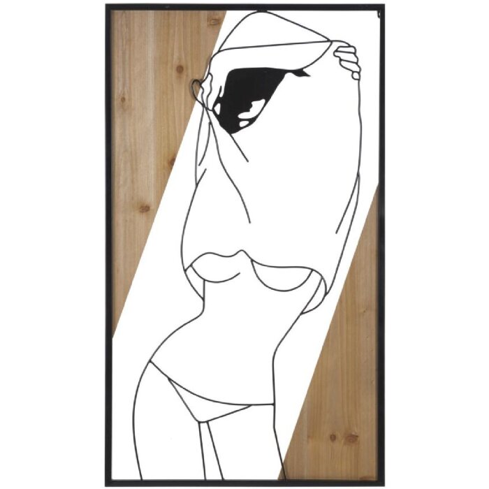 Mauro Ferretti nástěnný panel Strip 50x2x90 cm černohnědý