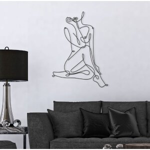 Mauro Ferretti nástěnný panel Yogi 60x1,3x80 cm černý