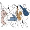 Mauro Ferretti nástěnný panel Jazz 70x1,3x60 cm vícebarevný