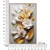 Mauro Ferretti nástěnná malba Flora s rámem 42x3,5x62 cm vícebarevná