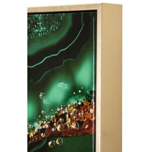 Mauro Ferretti nástěnná malba Smeraldy 82x4x62 cm zelená zlatá