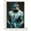 Mauro Ferretti nástěnná fototapeta Kongy 62x4x92 cm tyrkysově černá