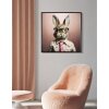 Mauro Ferretti nástěnná malba Bunny s rámem 62,5x2,8x62,5 cm růžová