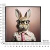 Mauro Ferretti nástěnná malba Bunny s rámem 62,5x2,8x62,5 cm růžová