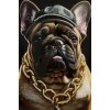 Mauro Ferretti nástěnná malba Bully 62x4x82 cm černá zlatá