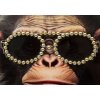 Mauro Ferretti nástěnná malba Monky 52,5x2,8x72,5 cm oranžová černá