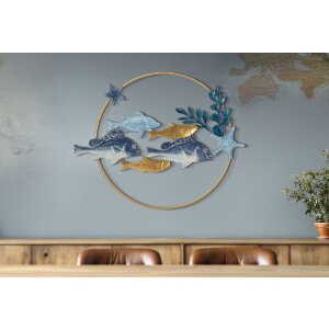 Mauro Ferretti nástěnný panel Marine 77x5x63 cm modrozlatý