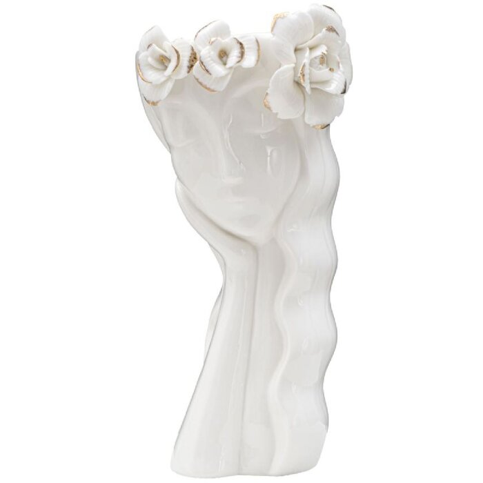 Mauro Ferretti Váza Woman Cute 14,8x13x29 cm bílé zlato