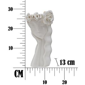 Mauro Ferretti Váza Woman Cute 14,8x13x29 cm bílé zlato