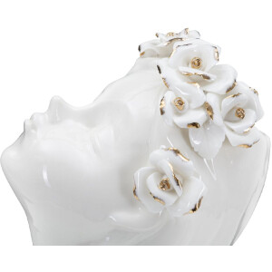 Mauro Ferretti Váza Young Ladies Roses 10x14x26 cm bílé zlato