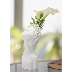Mauro Ferretti Váza Young Ladies Roses 10x14x26 cm bílé zlato