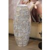 Váza Mauro Ferretti Eklips tower 24x11,5x59,5 cm zlatá bílá