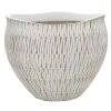 Mauro Ferretti Stiky cachepot Ø 30,5x24,5 cm zlatá bílá