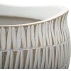 Mauro Ferretti Stiky cachepot Ø 30,5x24,5 cm zlatá bílá