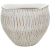 Mauro Ferretti Stiky cachepot Ø 26X20,5 cm zlatá bílá