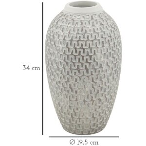 Mauro Ferretti Váza Wave Ø 19,5x34 cm zlatá bílá