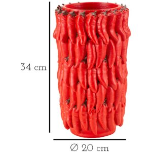 Mauro Ferretti Váza Chilli Ø 20x34 cm červená
