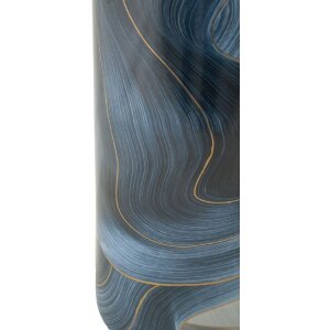 Mauro Ferretti Váza Elegant Ø 15x34 cm modrozlatá s víkem