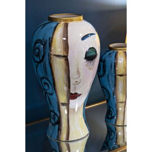 Mauro Ferretti váza art face Ø 28x50 cm vícebarevná