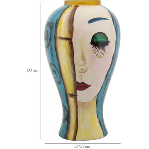 Mauro Ferretti váza art face Ø 28x50 cm vícebarevná