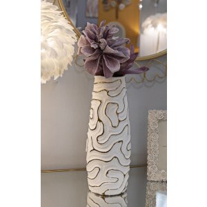 Váza Mauro Ferretti Lia Ø14,5x39,5 cm bílé zlato