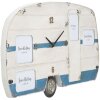 Mauro Ferretti nástěnné hodiny Roulotte 79x3,5x46,5 cm bílé modré