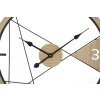 Nástěnné hodiny Mauro Ferretti Geometrický design Ø 60x2,5 cm hnědá černá