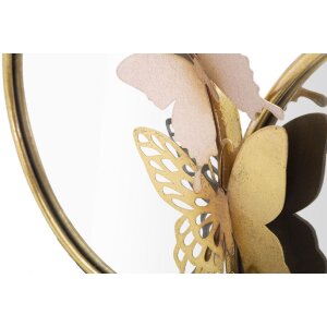 Mauro Ferretti nástěnné zrcadlo Double Farfalle Rosa 81x3x52,5 cm zlatorůžové