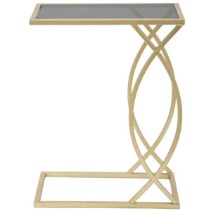 Mauro Ferretti rozkládací stůl 45,5x25,5x60 cm černá zlatá