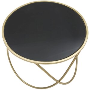 Mauro Ferretti boční stolek Ring Ø 60x45 cm černá zlatá